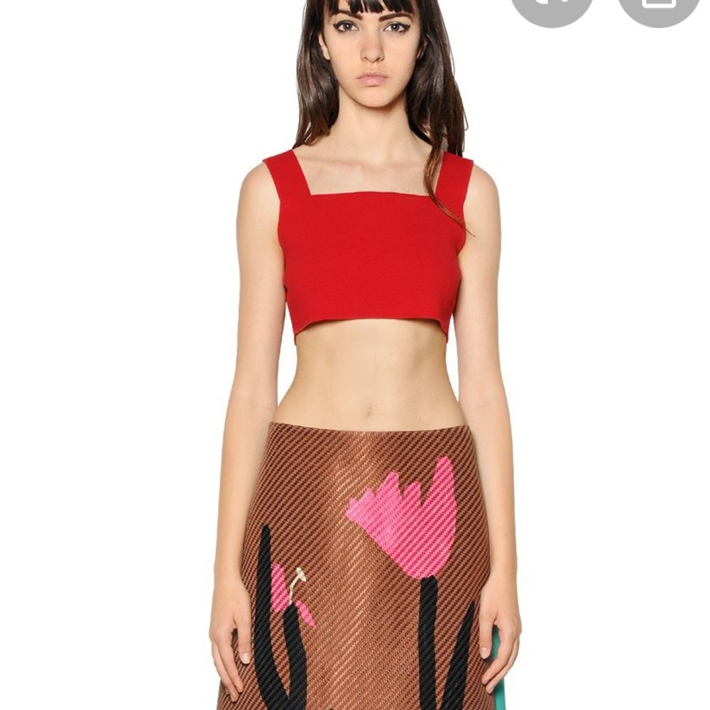 Marni Red Cotton Crop Top size 38